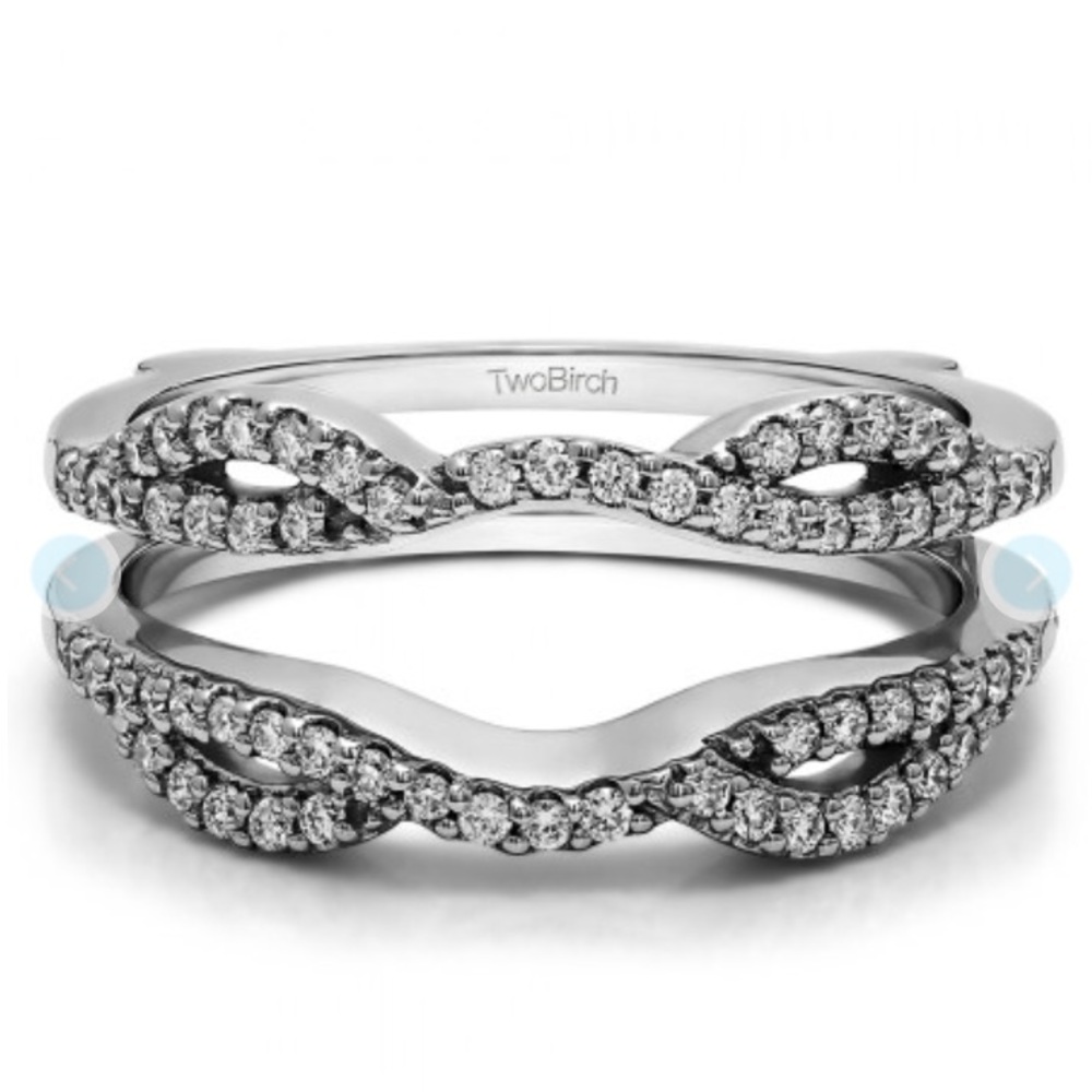 INFINITY CRISS CROSS RING GUARD ENHANCER 0.32 CT